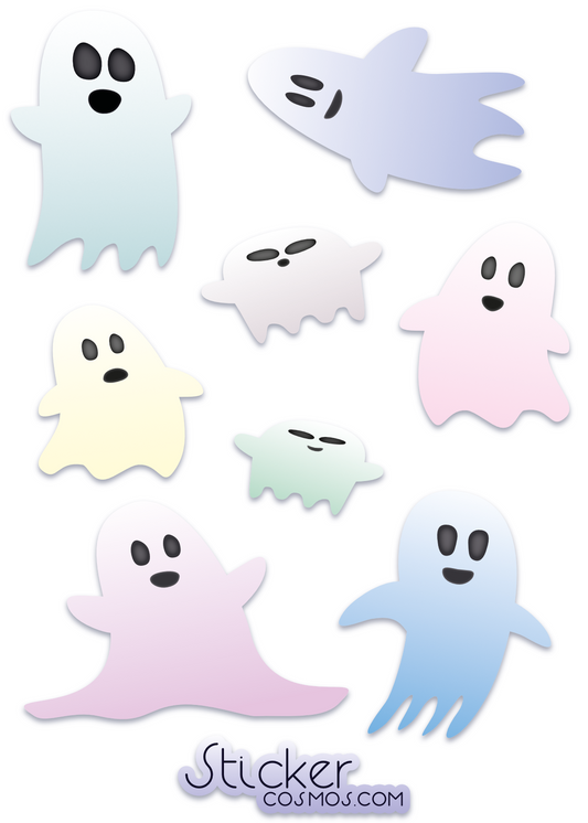 Reflective stickers sheet GHOSTS 1