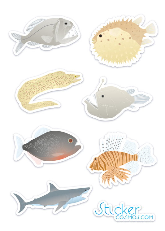 Reflective stickers sheet FISH 1