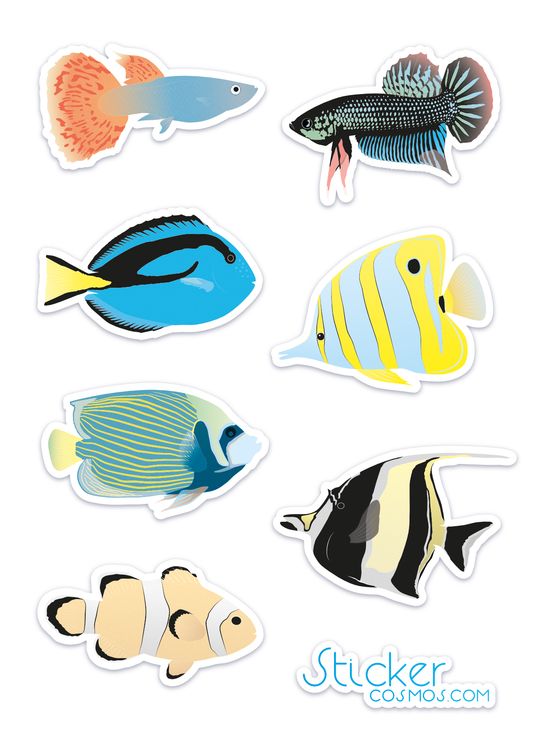 Reflective stickers sheet FISH 2