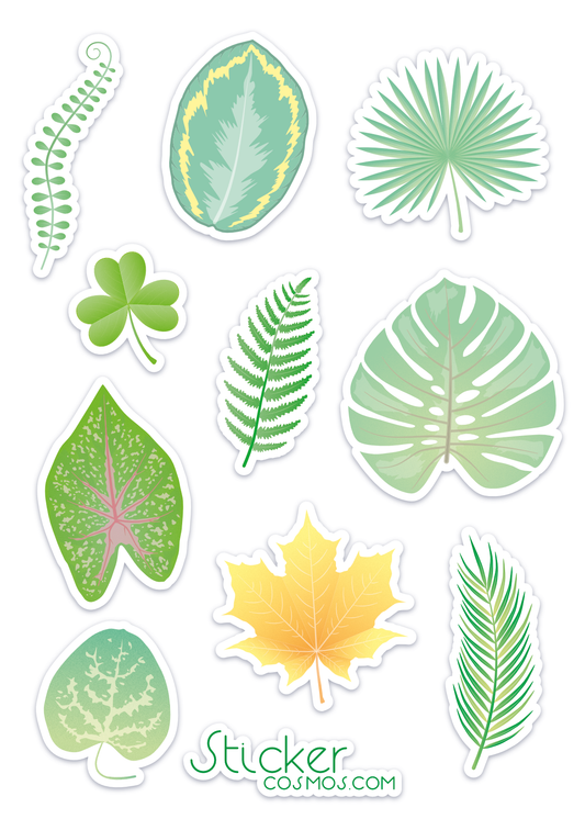 Reflective stickers sheet LEAVES-1