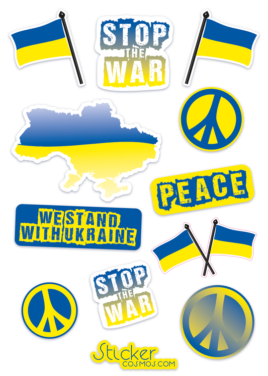 Vinyl stickers sheet UKRAINE-1