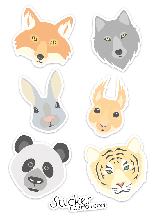 Reflective stickers sheet ANIMALS 2