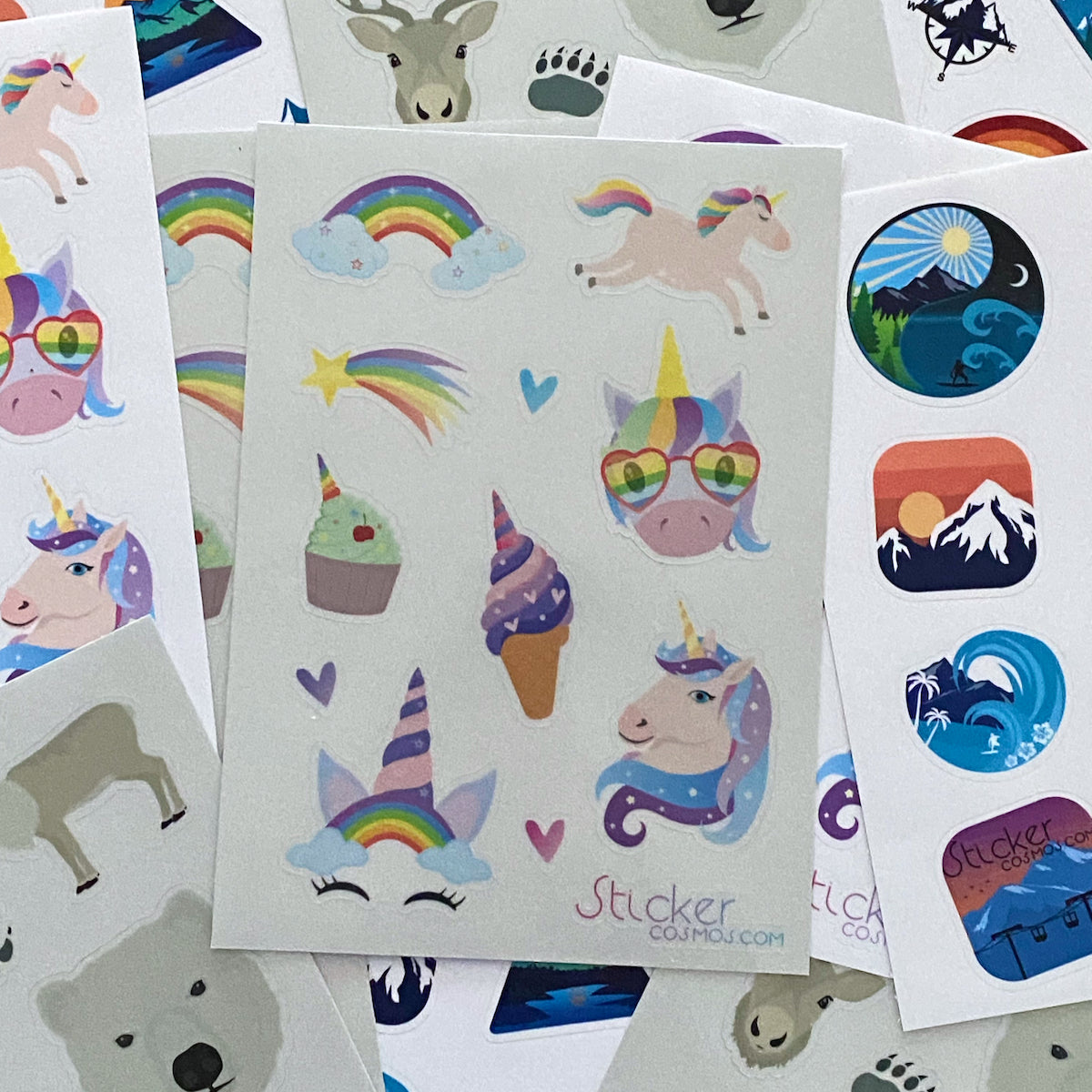 Reflective stickers sheet UNICORNS 1