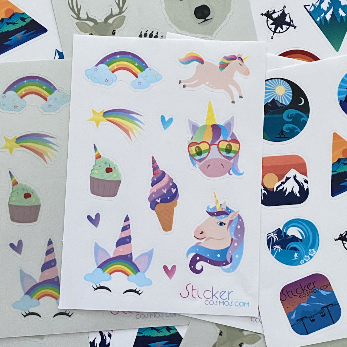 Vinyl stickers sheet UNICORNS 1