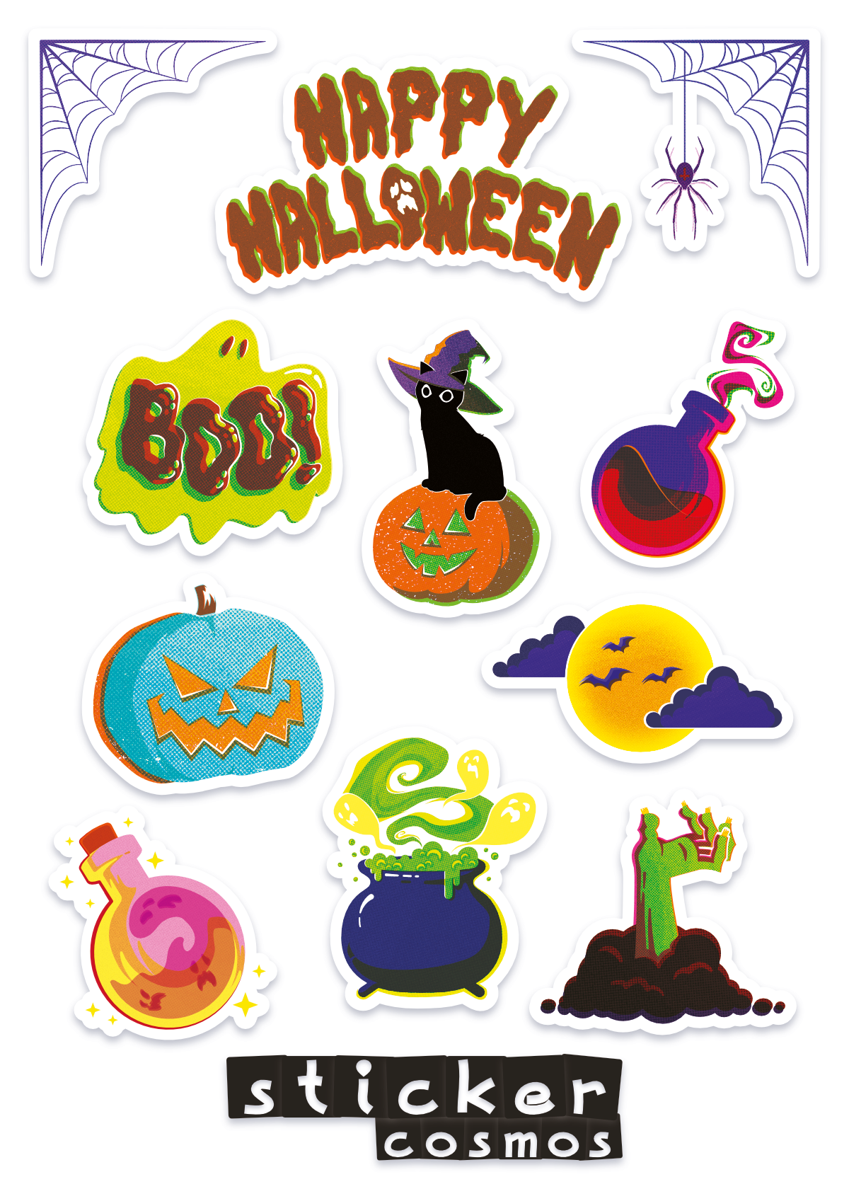 Vinyl stickers sheet HALLOWEEN 2