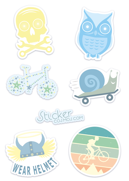 Reflective stickers sheet BIKE