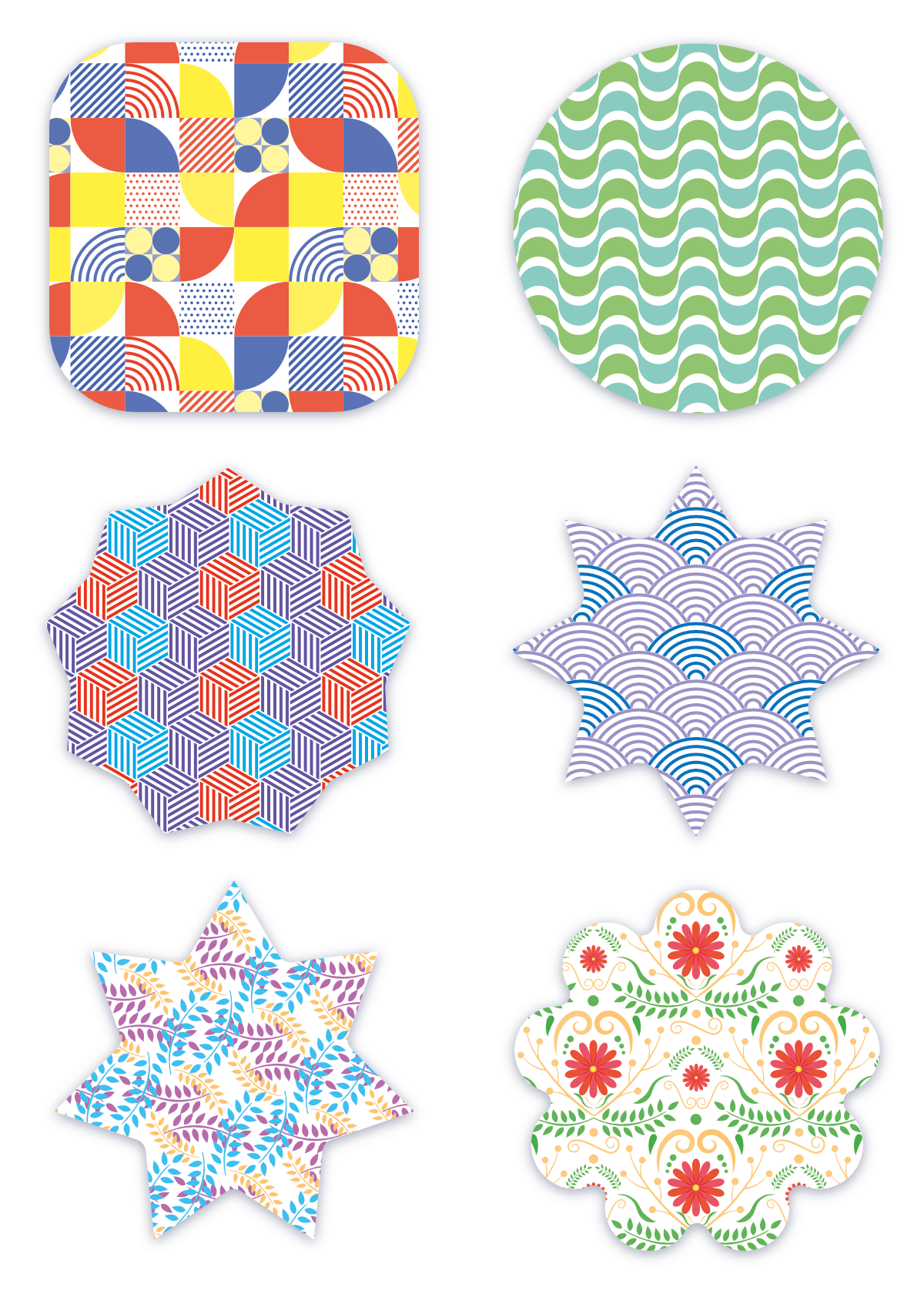 Reflective stickers sheet PATTERNS-2