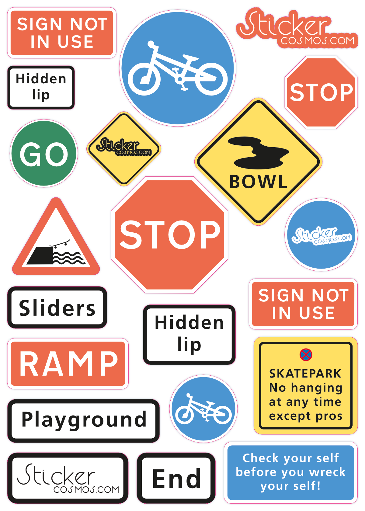 Sticker Overhand Sign reflective sticker sheets SIGNS – Sticker Cosmos