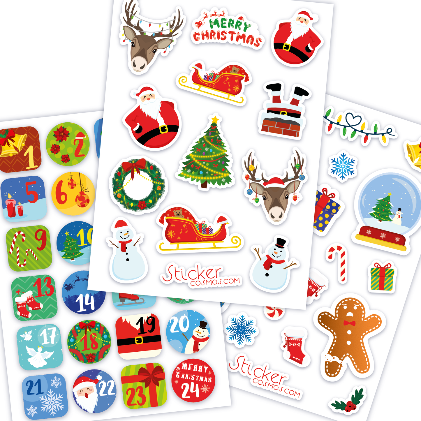 Vinyl stickers sheet CHRISTMAS MIX