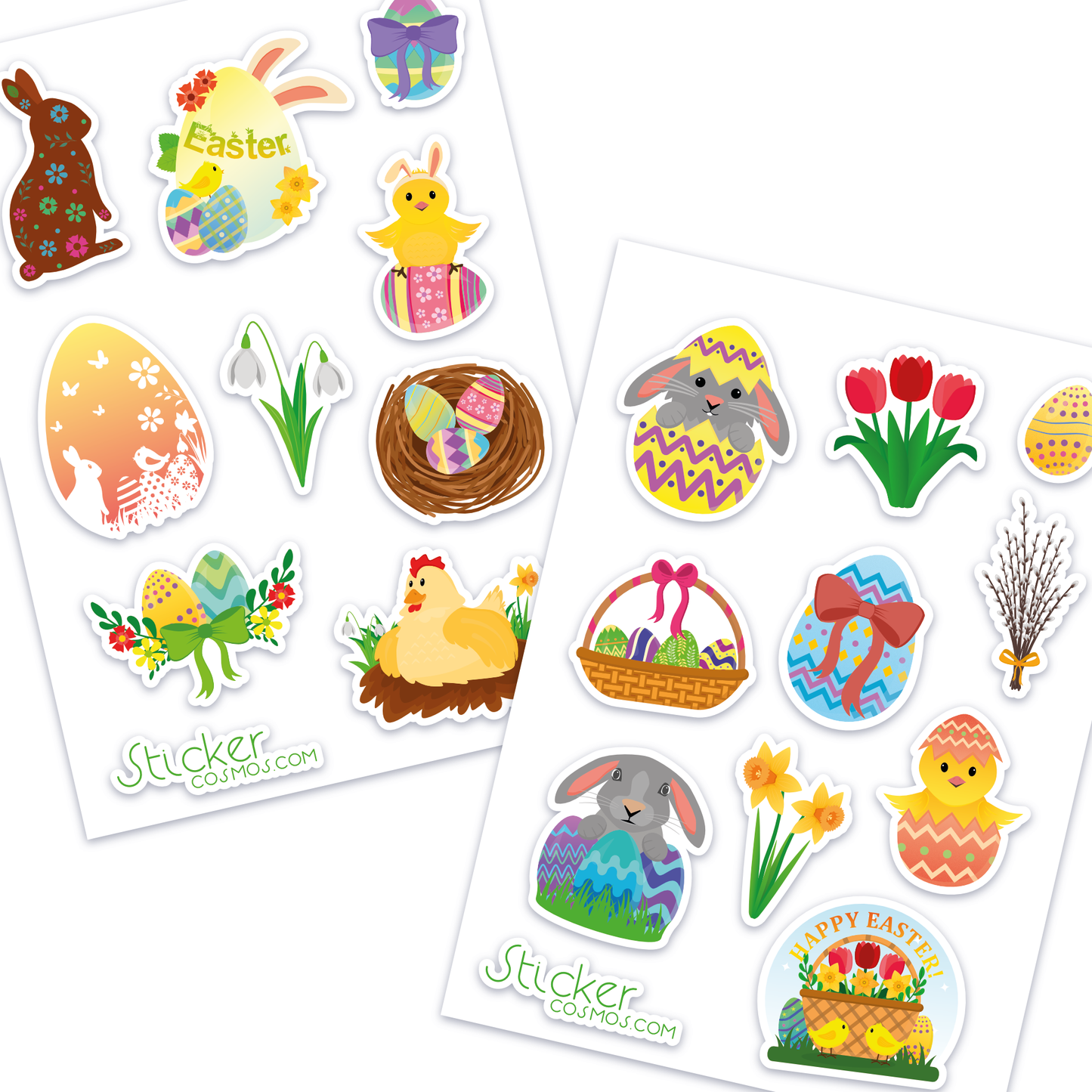 Vinyl stickers sheet EASTER MIX