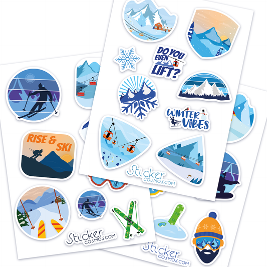 Vinyl stickers sheet MOUNTAINS MIX