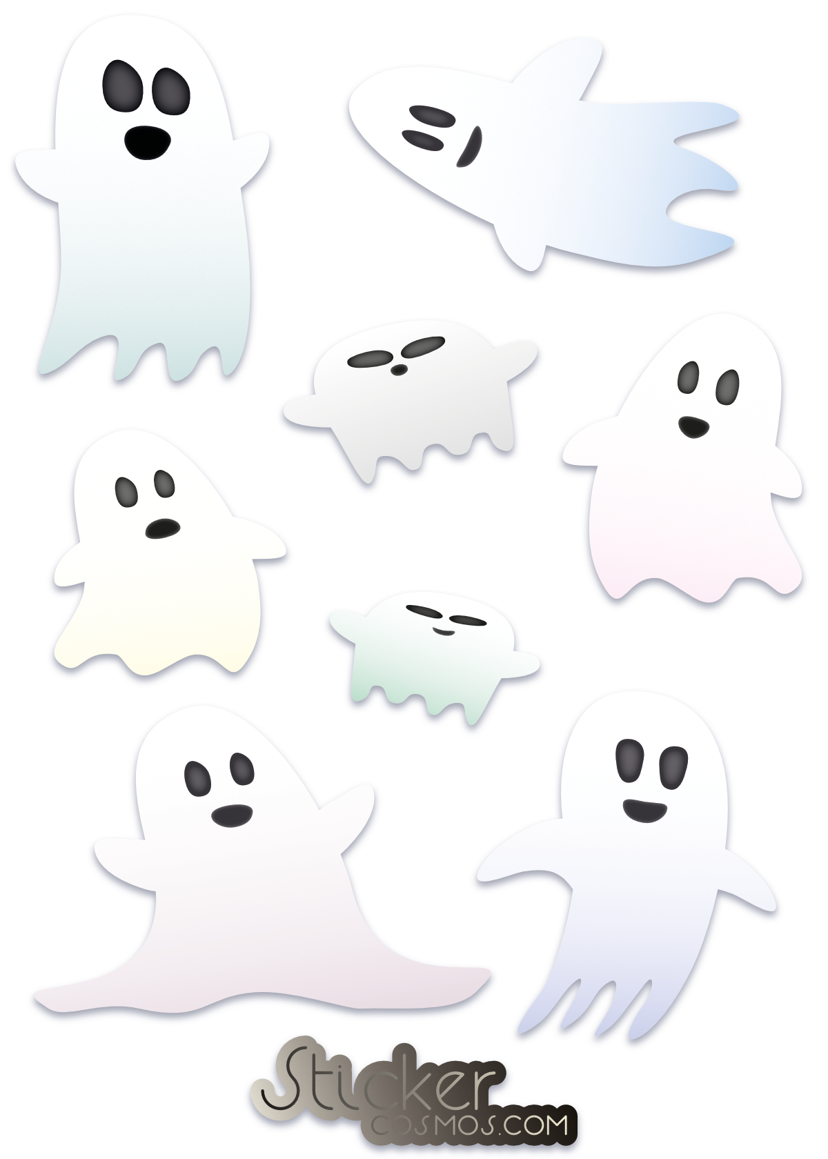 Vinyl stickers sheet GHOSTS 1 – Sticker Cosmos