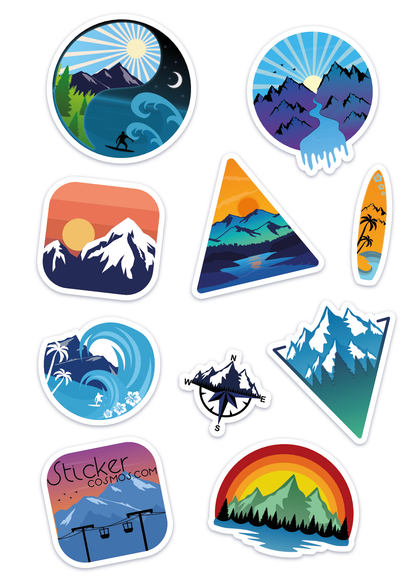 Vinyl stickers sheet MOUNTAIN 3