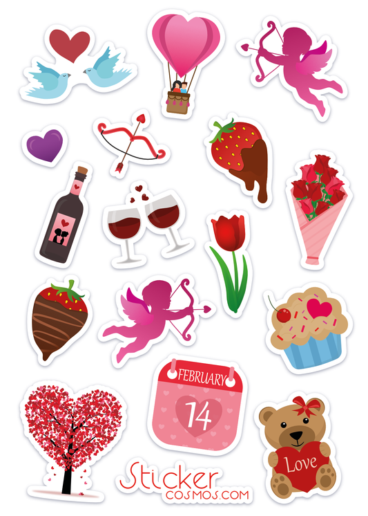 Vinyl stickers sheet VALENTINE-2