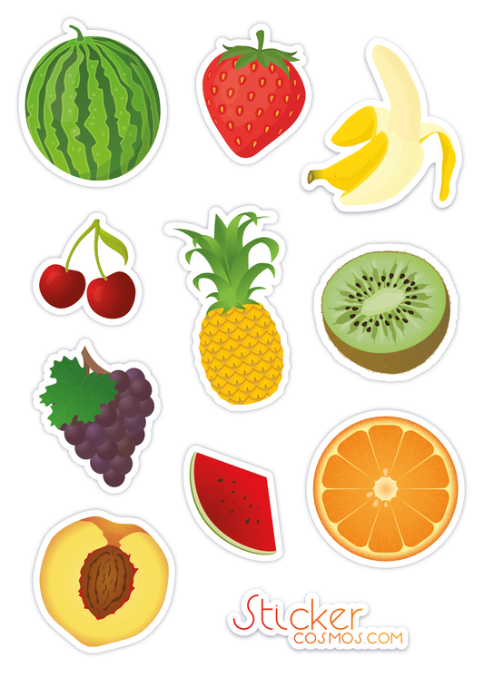 Vinyl stickers sheet FRUITS 1