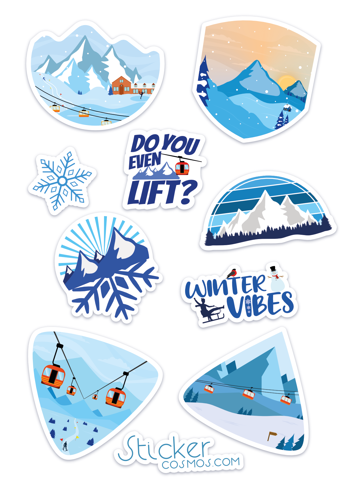 Vinyl stickers sheet MOUNTAIN-1