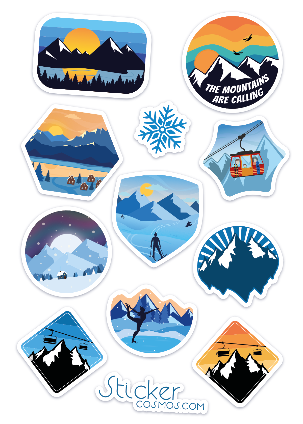 Vinyl stickers sheet MOUNTAIN-2