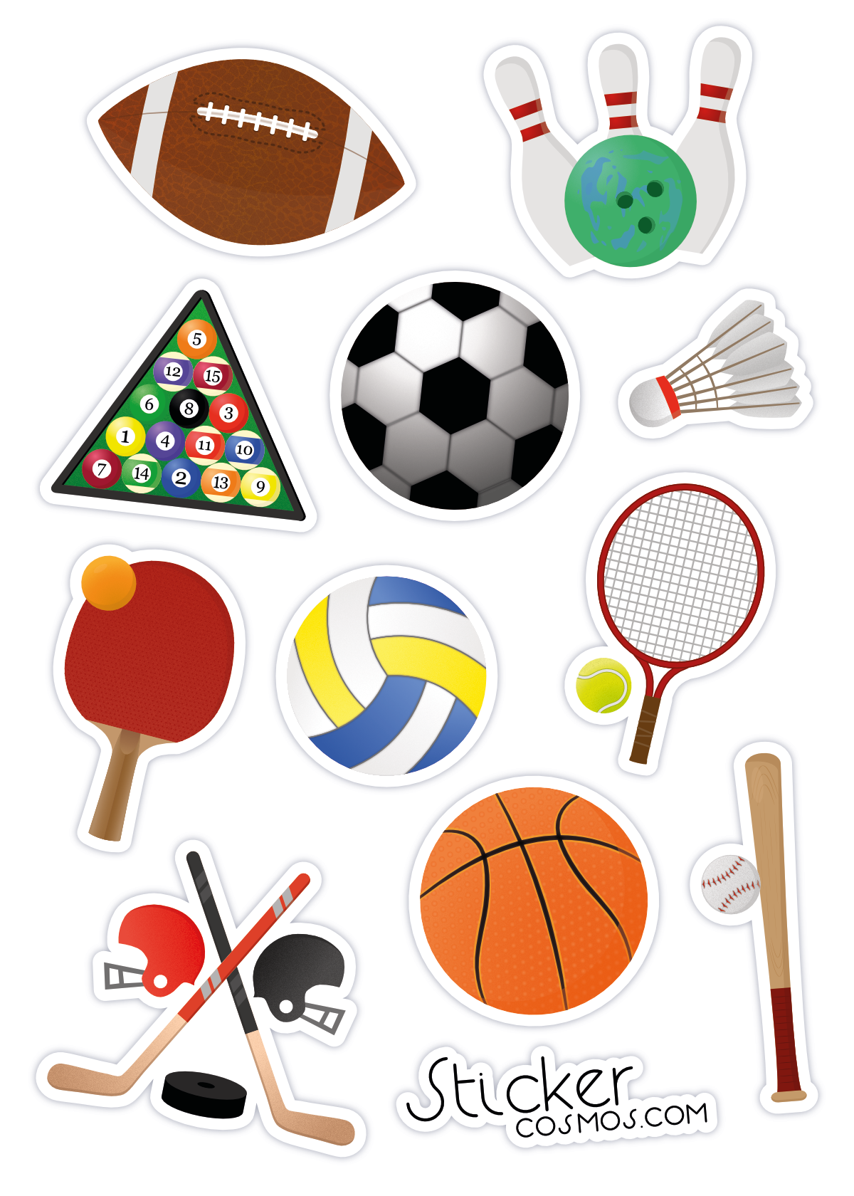 Vinyl stickers sheet SPORTS-1