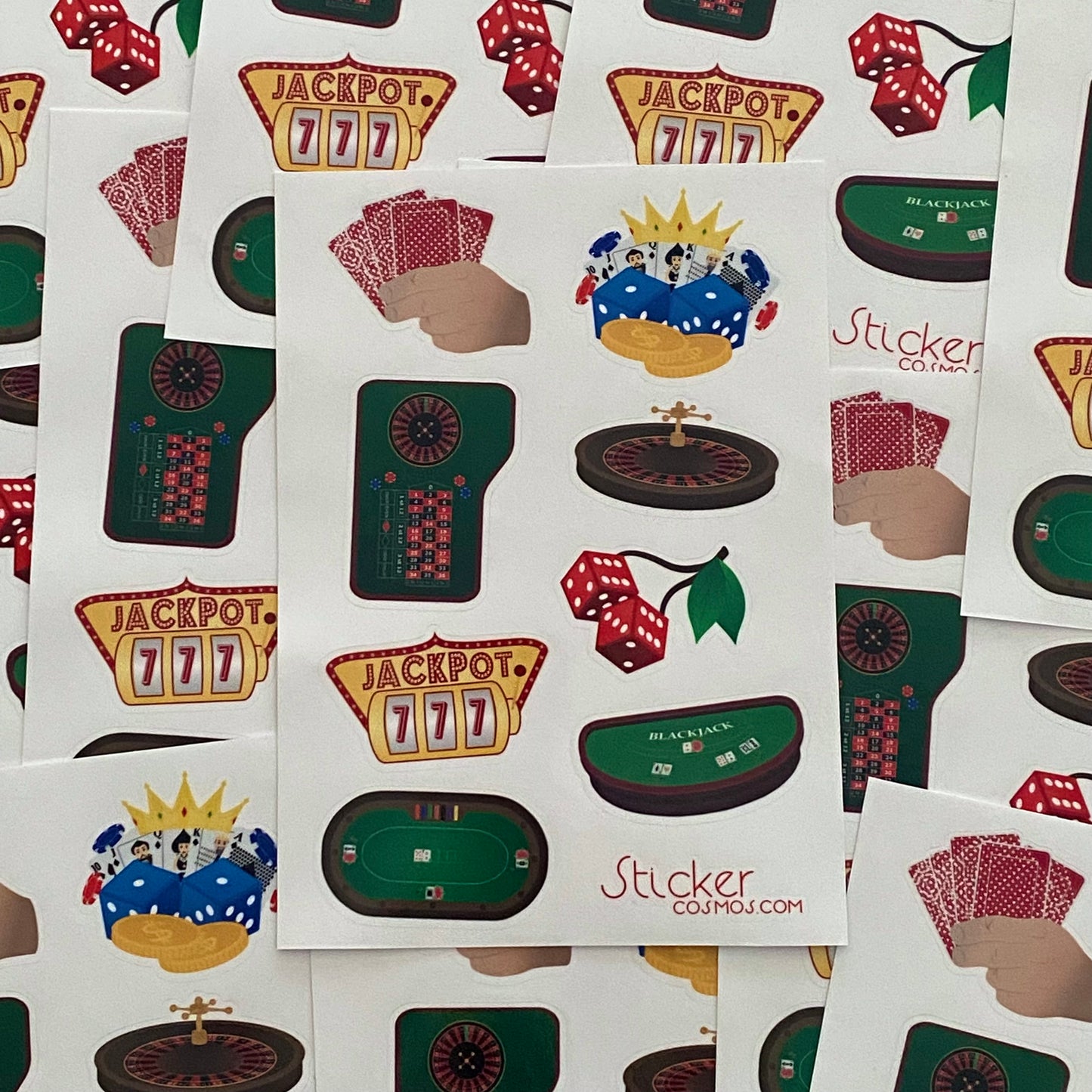 Vinyl stickers sheet CASINO 1