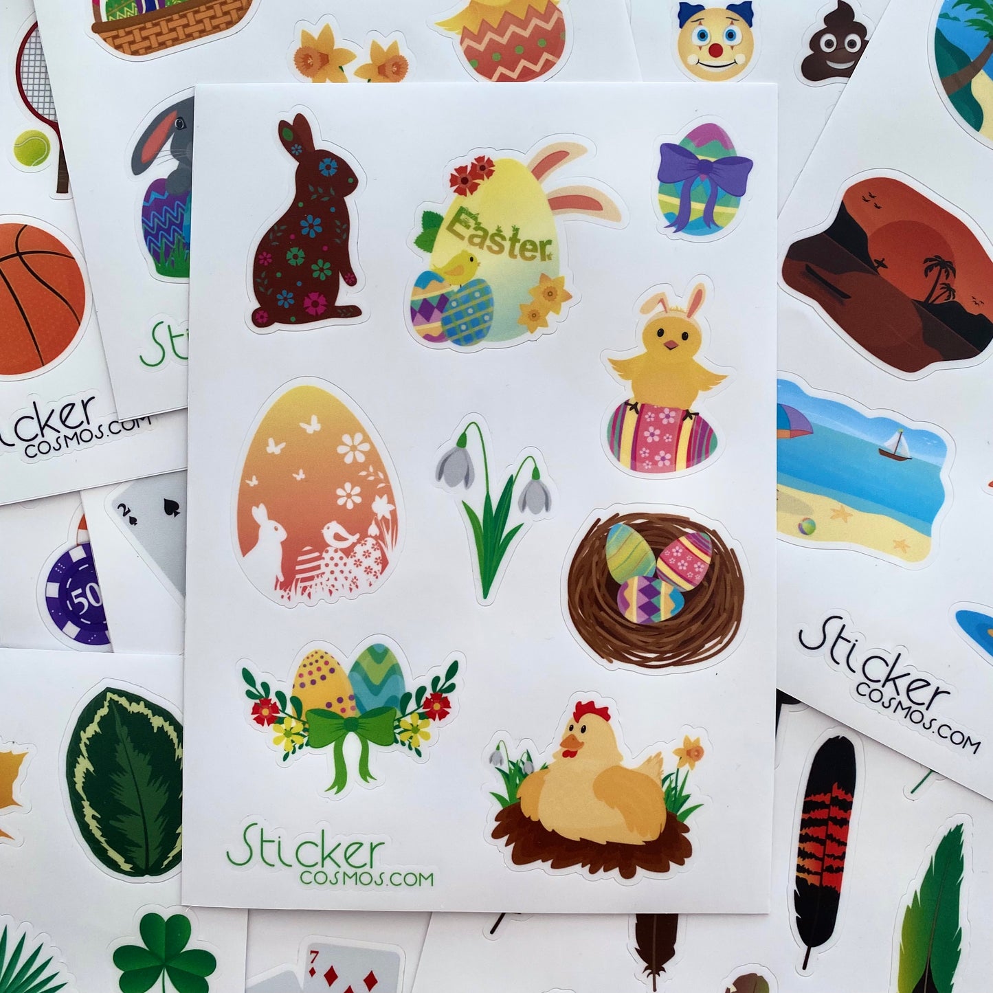 Vinyl stickers sheet EASTER MIX 4 sheets