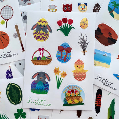 Vinyl stickers sheet EASTER MIX 4 sheets