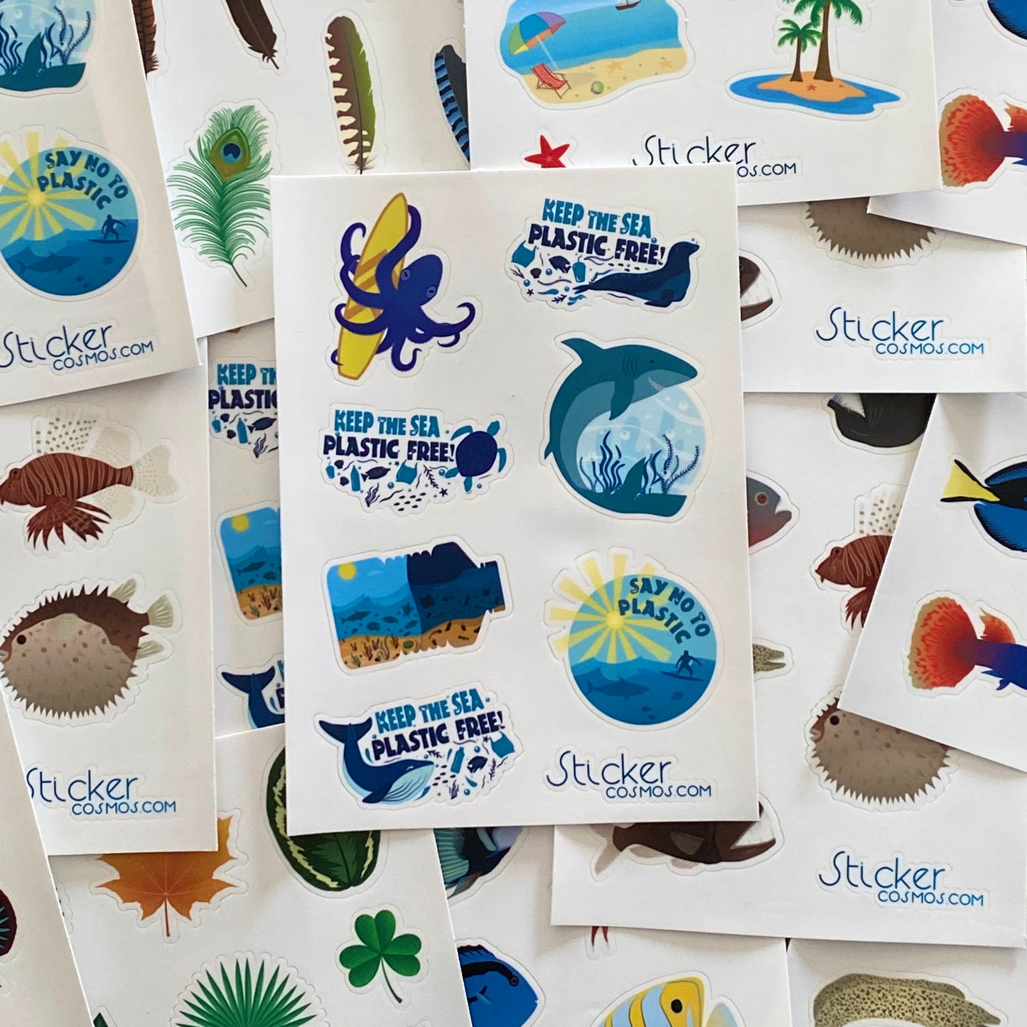 Vinyl stickers sheet KEEP THE SEA CLEAN 1