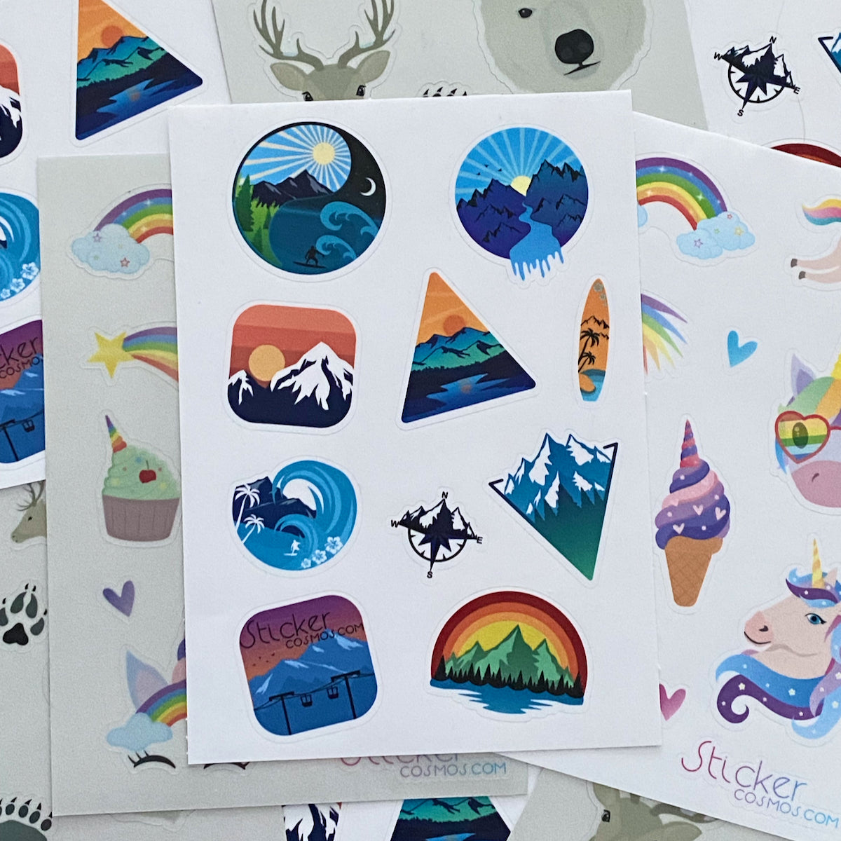 Vinyl stickers sheet MOUNTAIN 3