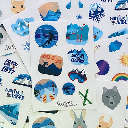 Vinyl stickers sheet SKI-1