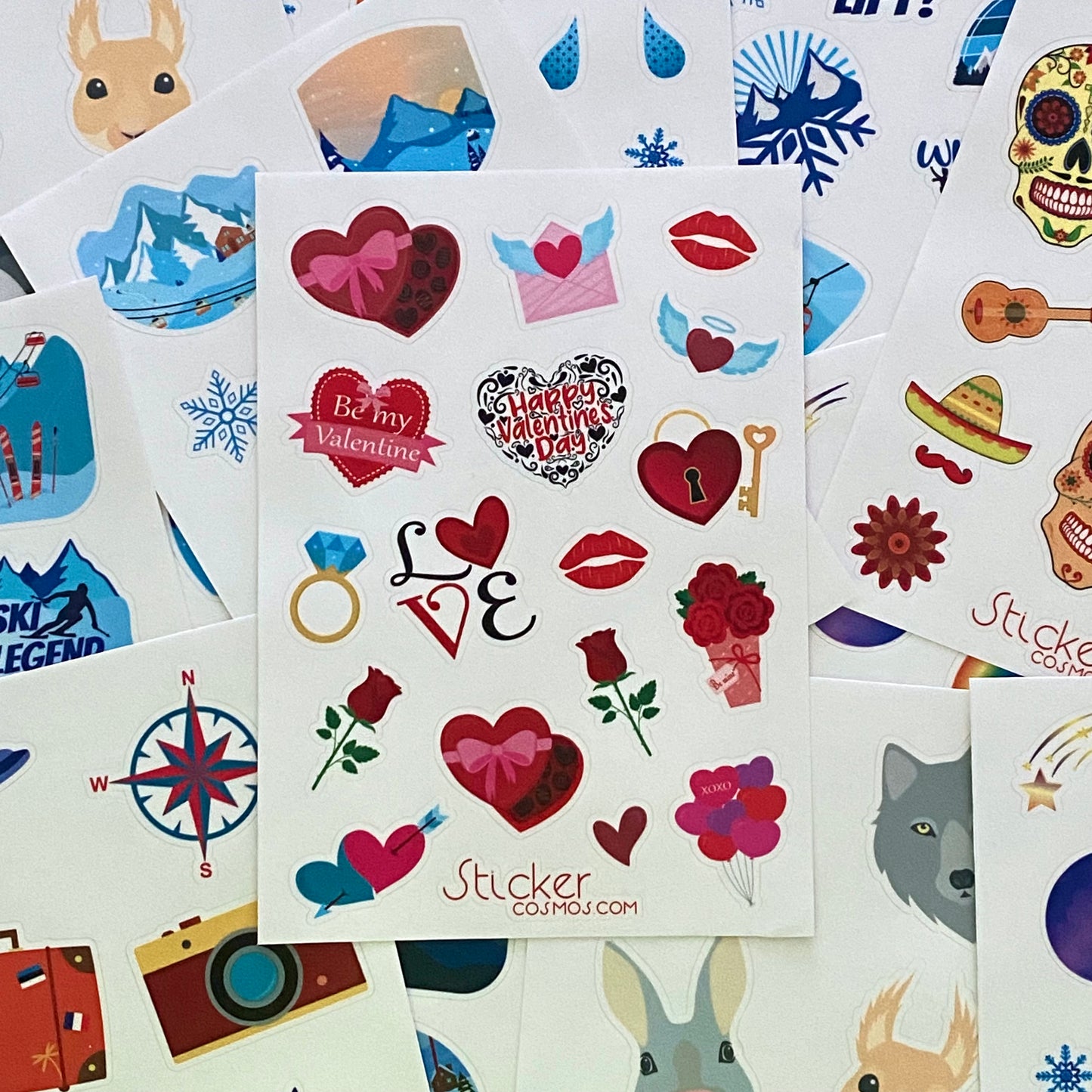 Vinyl stickers sheet VALENTINE-1