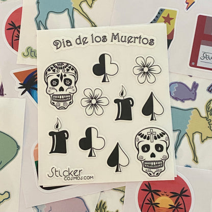 Glow-in-the-dark sticker sheets DIA DE LOS MUERTOS