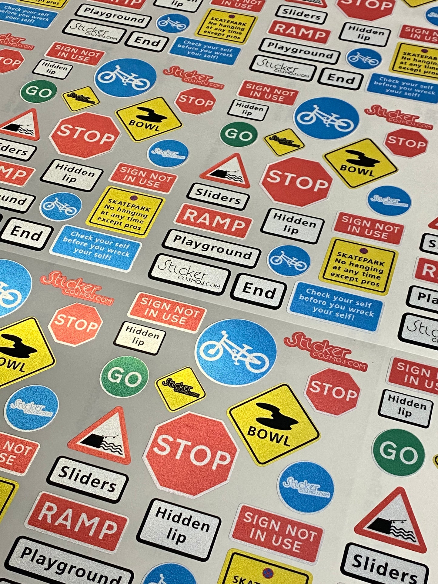 Reflective stickers sheet SIGNS