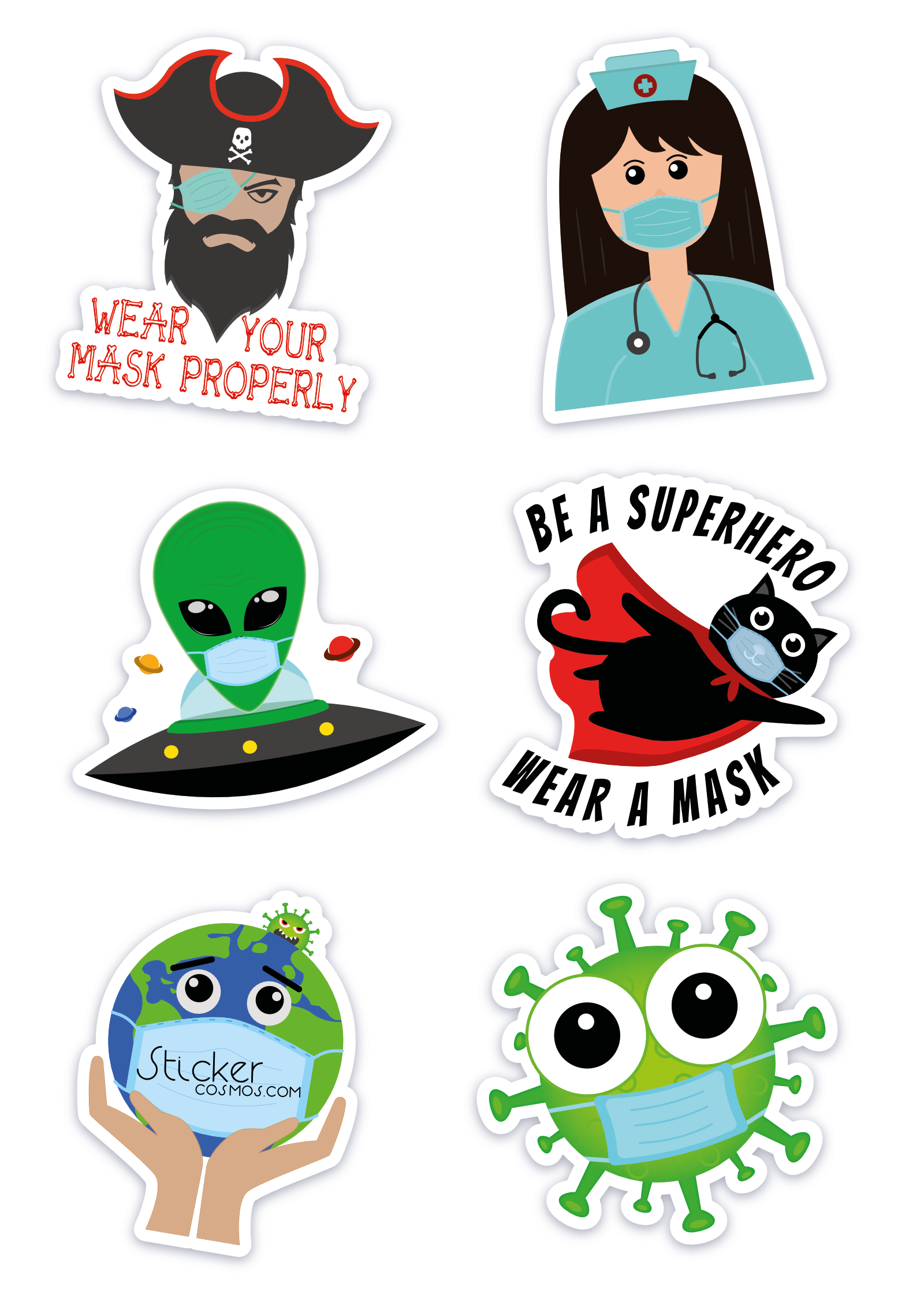 Vinyl stickers sheet MASK – Sticker Cosmos