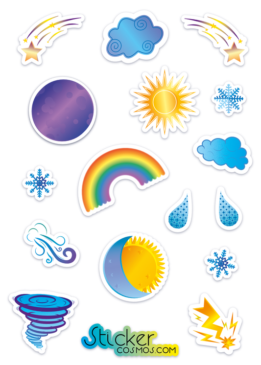 Vinyl stickers sheet WEATHER