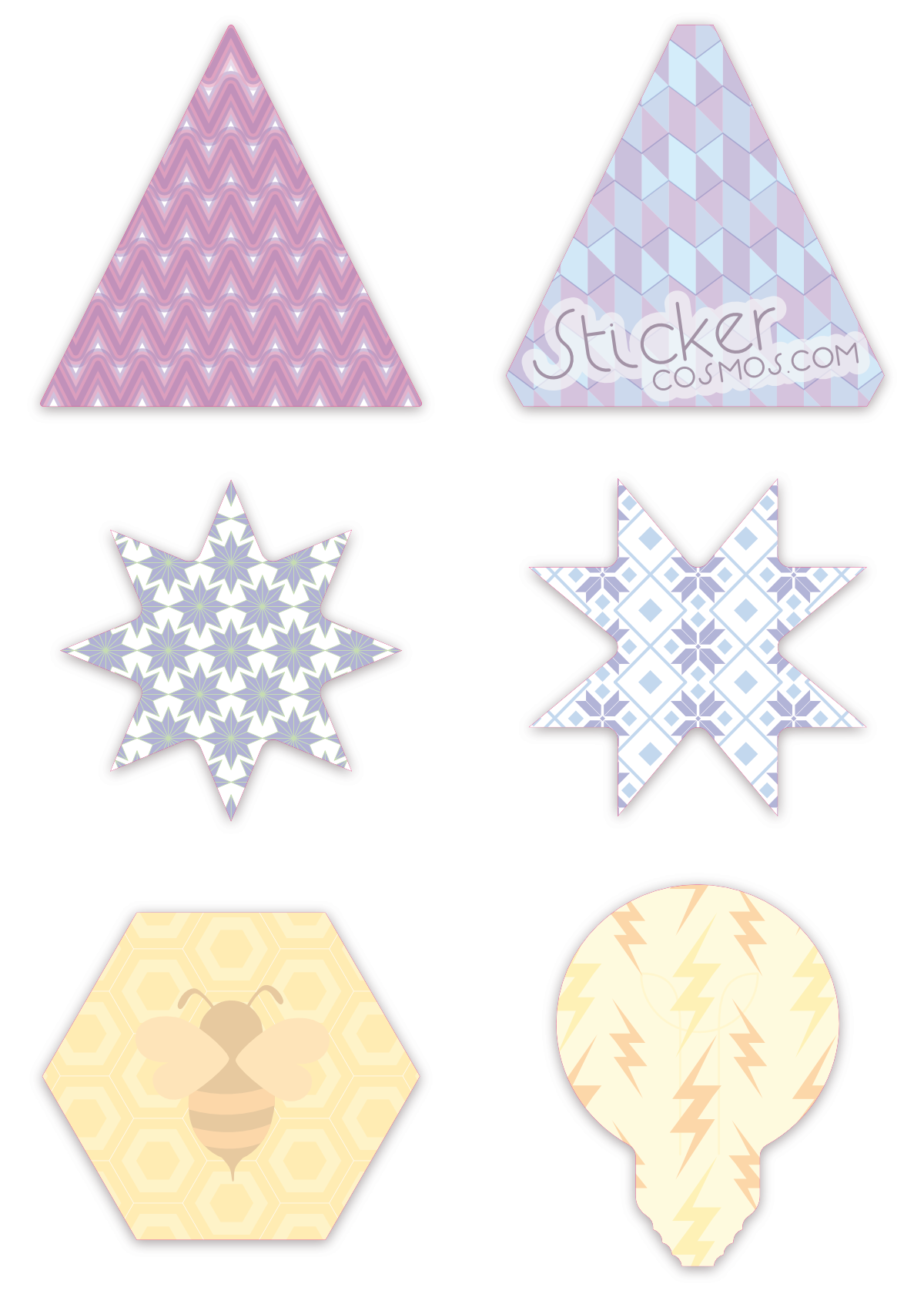 Reflective stickers sheet PATTERNS