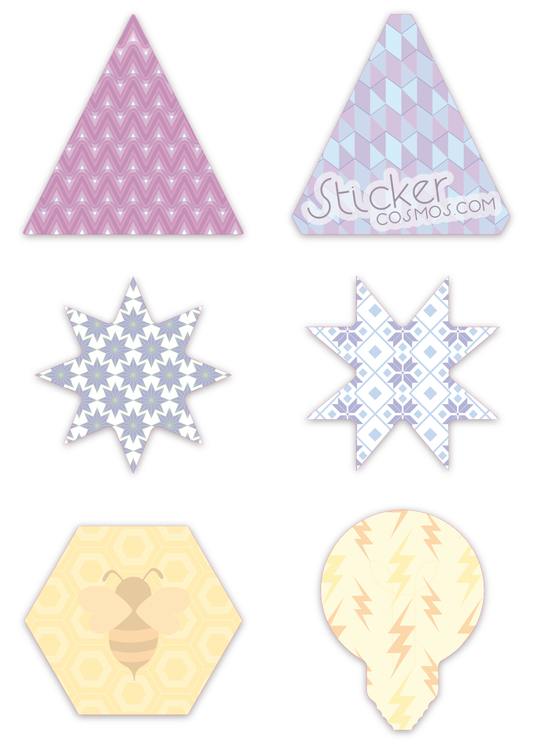 Reflective stickers sheet PATTERNS